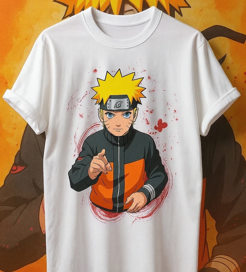 Naruto-Inspired Graphic T-Shirt