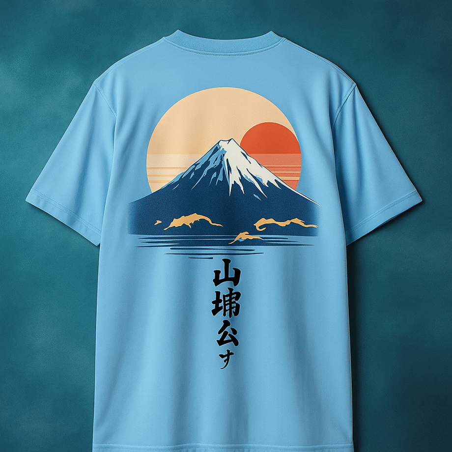 Mount Fuji Rising Sun Graphic Tee
