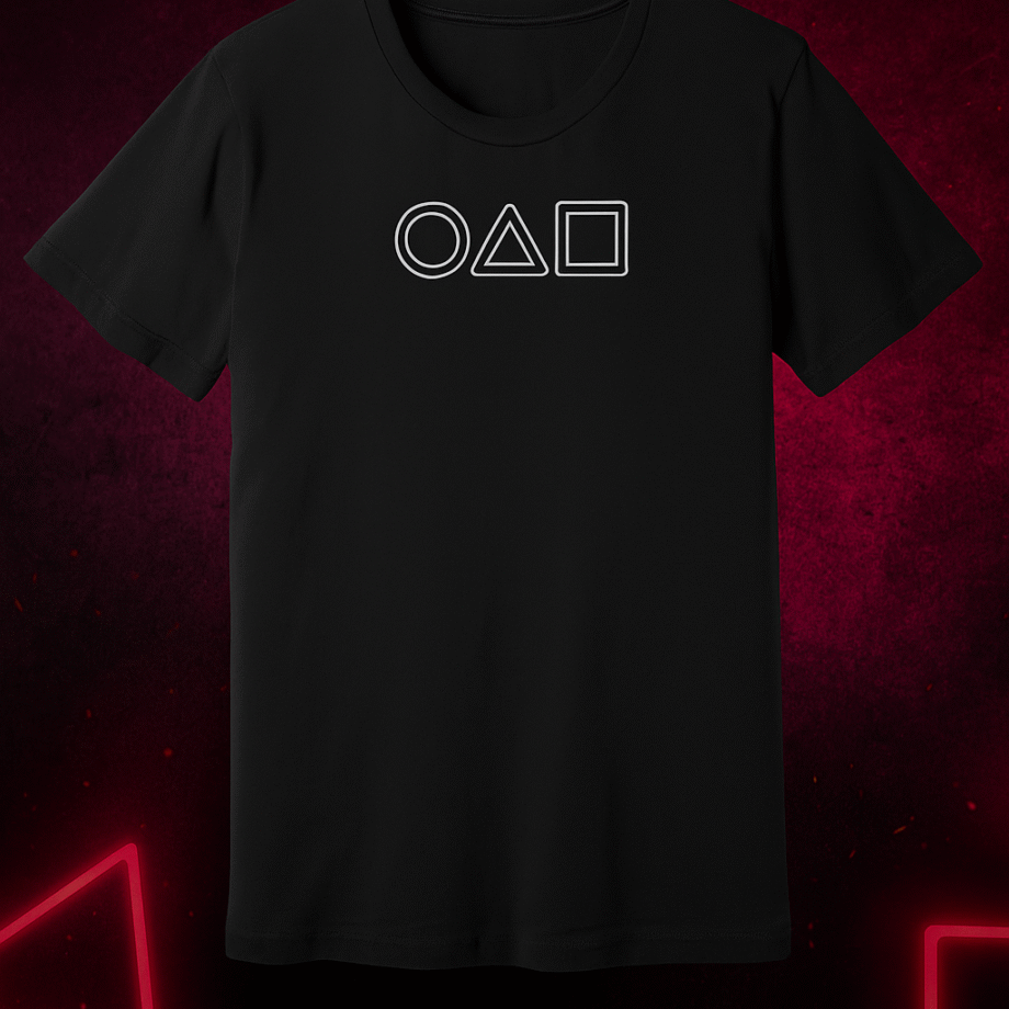 Squid-Inspired Circle Triangle Square T-Shirt