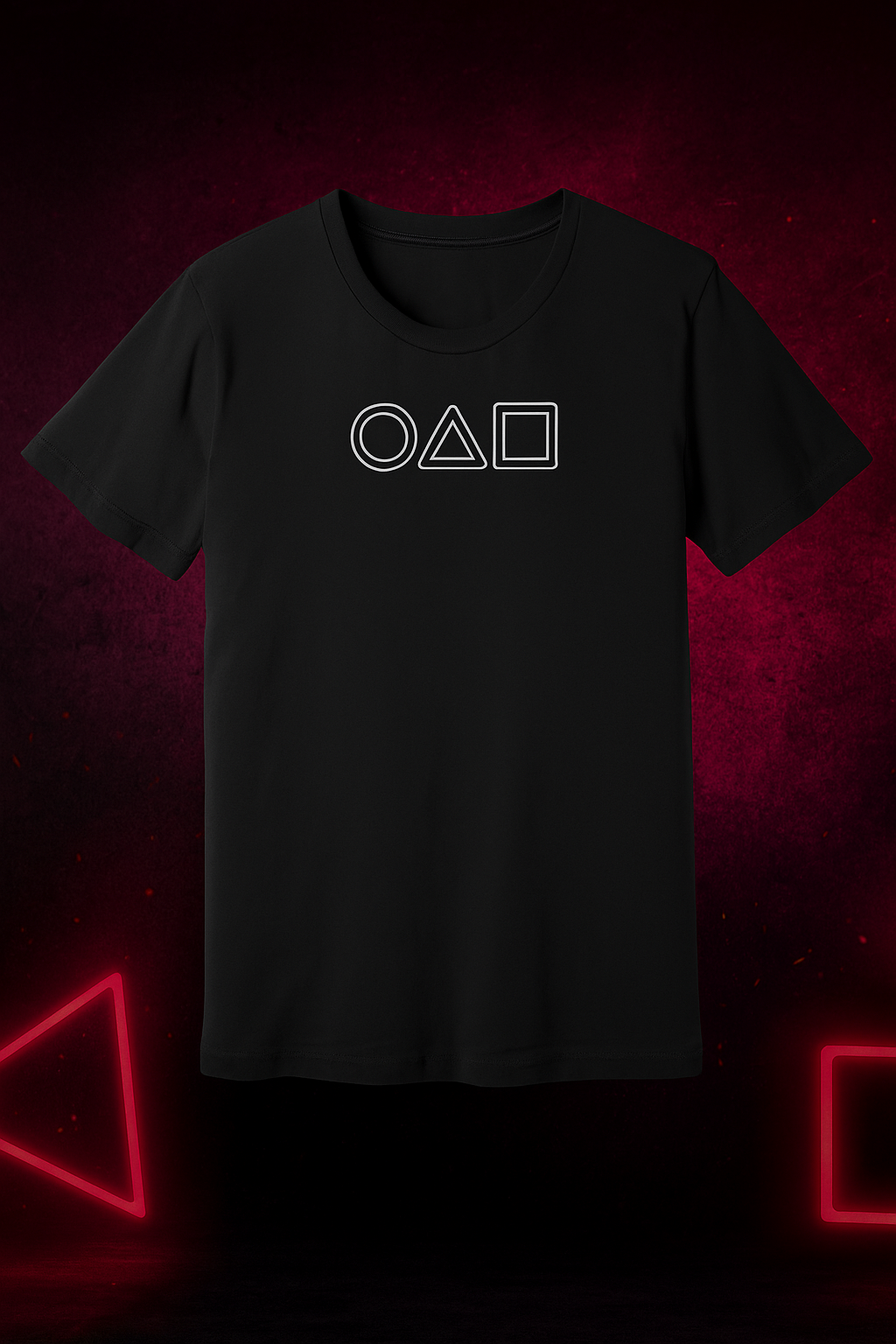 Squid-Inspired Circle Triangle Square T-Shirt