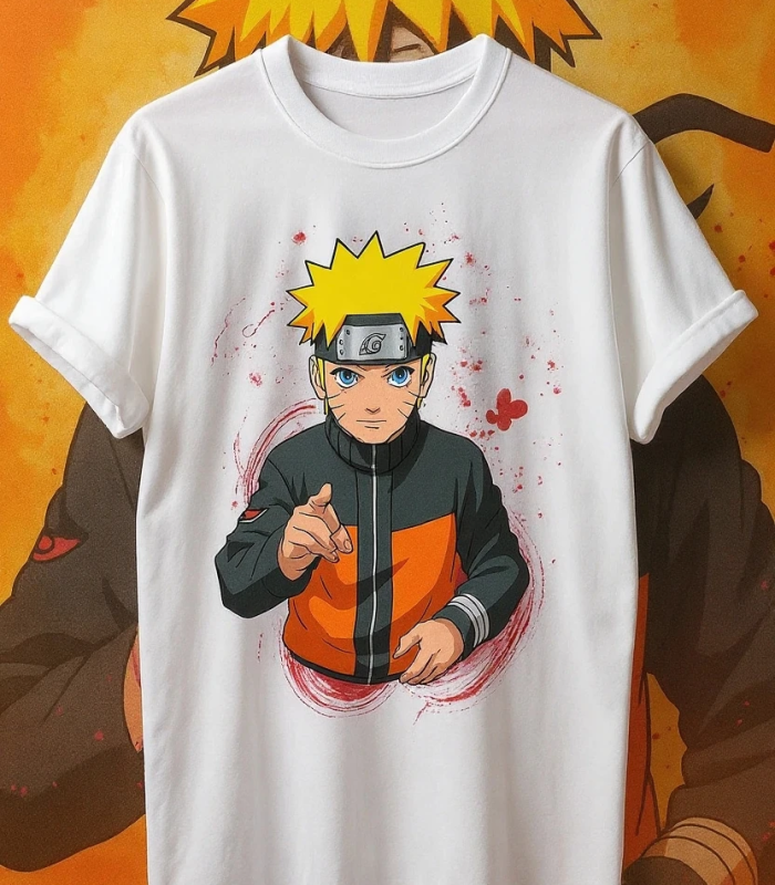 Naruto-Inspired Graphic T-Shirt