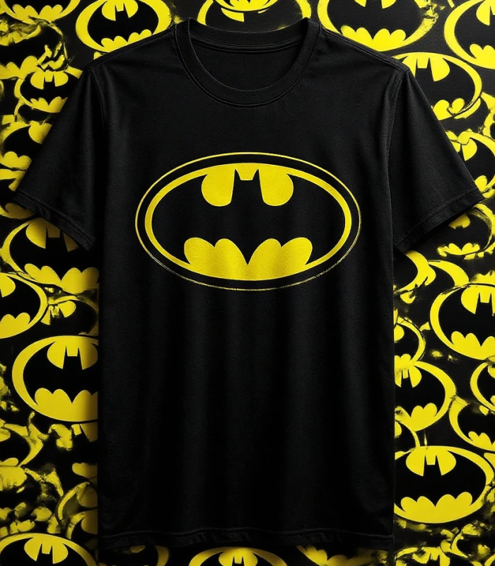 Batman-Inspired Logo Graphic T-Shirt