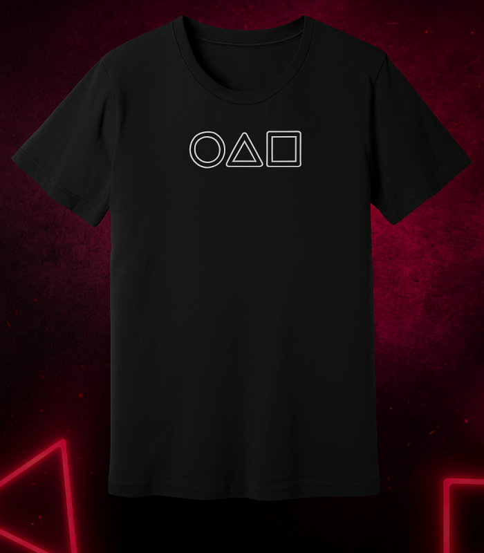 Squid-Inspired Circle Triangle Square T-Shirt